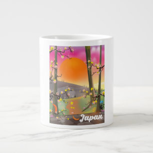 Deauville Beach france seaside poster. Large Coffee Mug