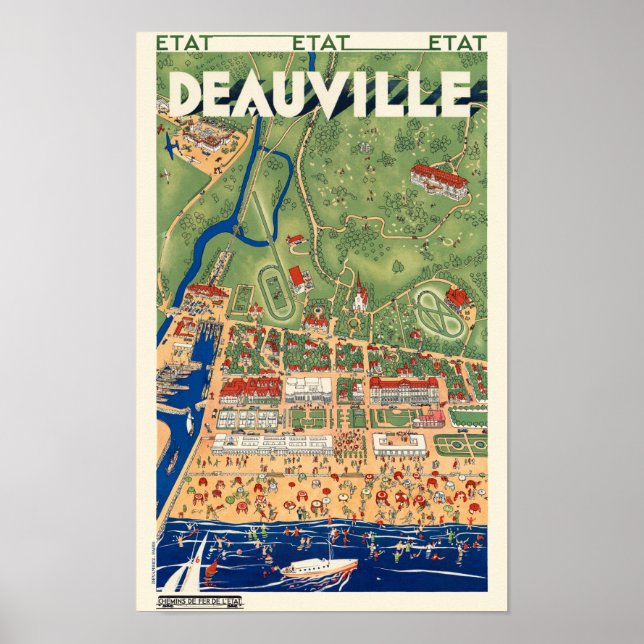 Deauville France Vintage Poster 1931 (Front)