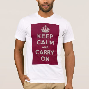 DEBACLE KEEP CALM AND CARRY ON T SHIRT