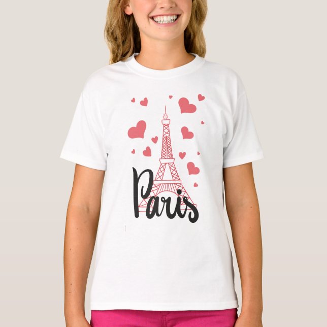Débardeur Basic Fille Paris T-Shirt (Front)