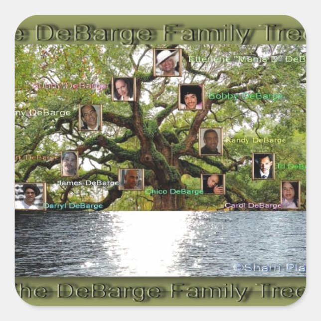 DeBarge Family Tree Speciality Items Square Sticker (Front)
