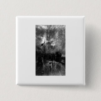 Debarquement en Angleterre - Felix Hilaire Buhot - 15 Cm Square Badge