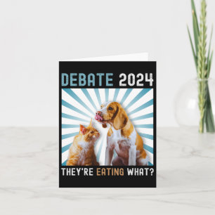 Debate Election 2024 Pets Dog Cat They're Eating W Card