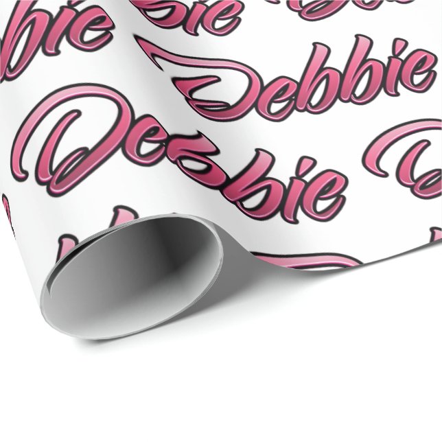 Debbie faded pink personalized gift paper (Roll Corner)