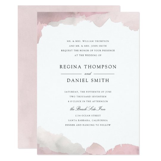 Debonair Blush Pink Wedding Invitation Zazzle Com Au