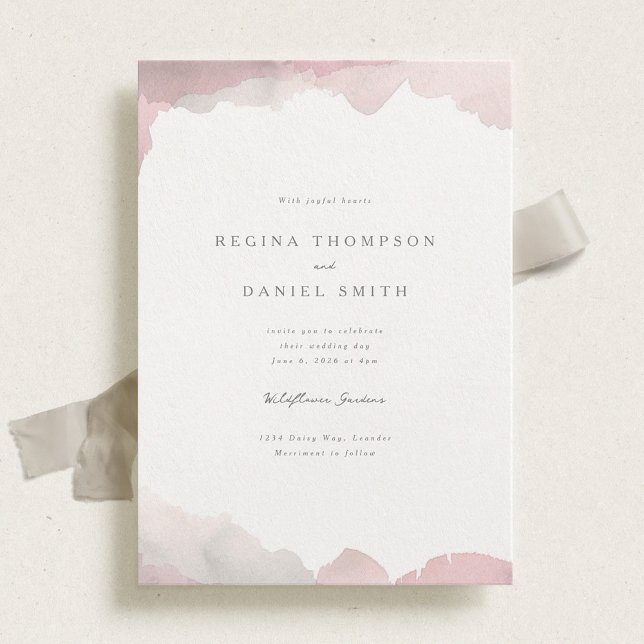 Debonair Blush Pink Wedding Invitation (Creator Uploaded)