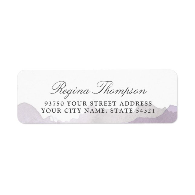 Debonair Lavender Return Address Label (Front)