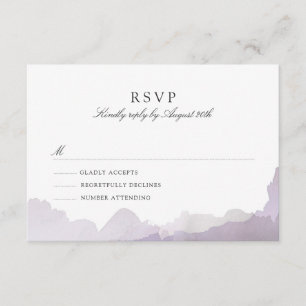 Debonair Lavender RSVP Card