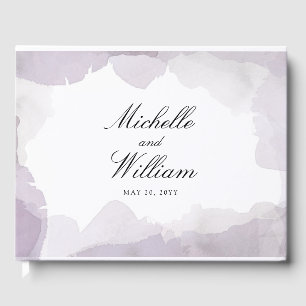 Debonair Lavender Wedding Guest Book