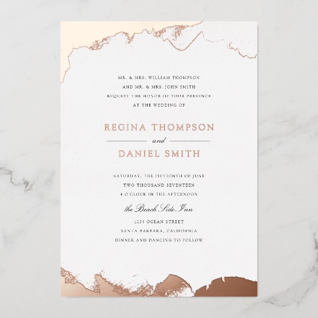 Debonair Wedding Dipped in Rose Gold (Front)