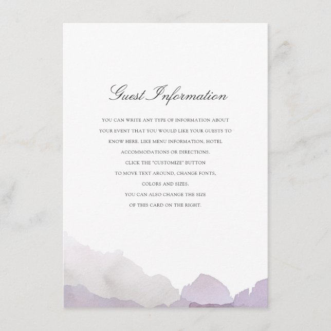 Debonair Wedding Insert (Front)