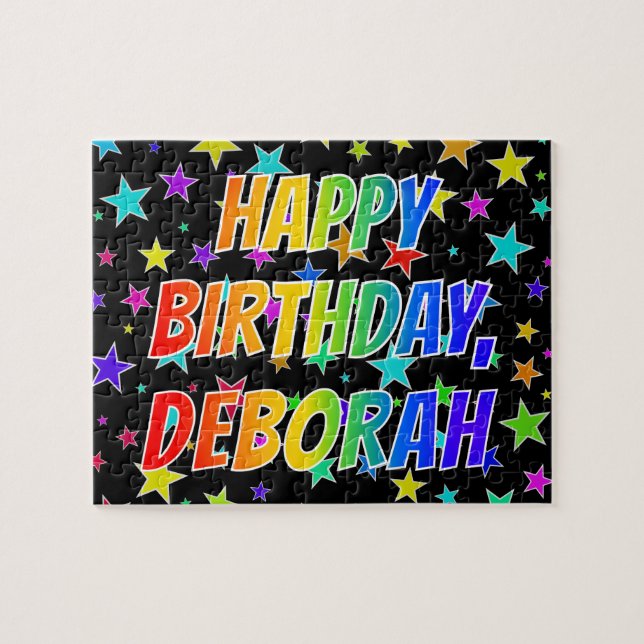"DEBORAH" First Name, Fun "HAPPY BIRTHDAY" Jigsaw Puzzle (Horizontal)