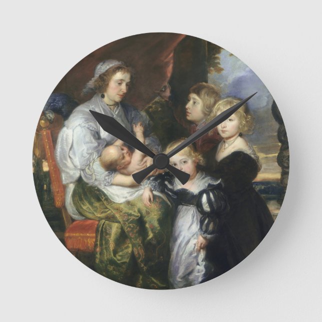 Deborah Kip and Her Children Round Clock (Front)