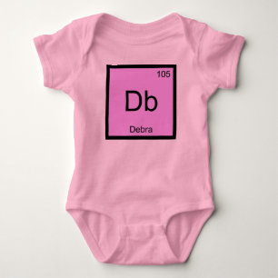 Debra Name Chemistry Element Periodic Table Baby Bodysuit