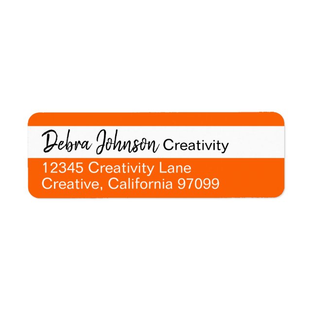Debra Professional Classic Modern Color Stripes Return Address Label (Front)