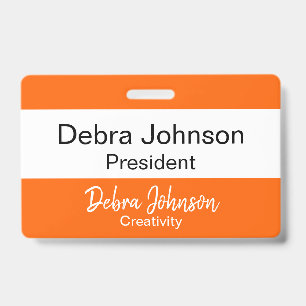 Debra Professional Classic Modern Colour Stripes ID Badge