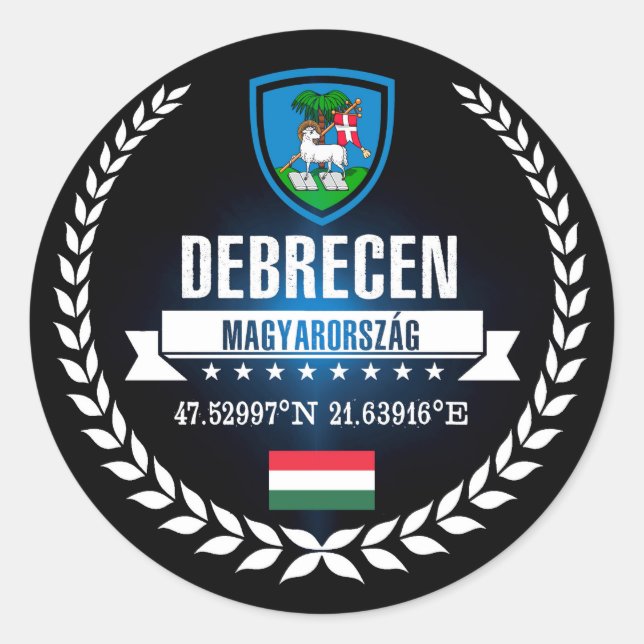 Debrecen Classic Round Sticker (Front)