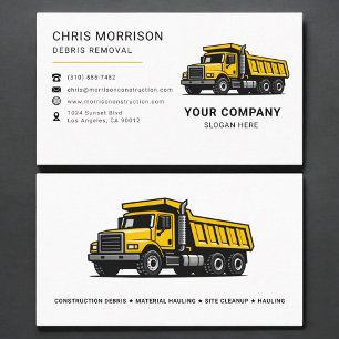 Debris Removal Dump Truck Business Card