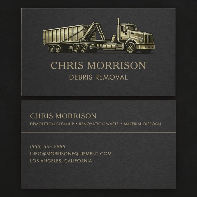 Debris Removal Services Professional  Business Card (Creator Uploaded)