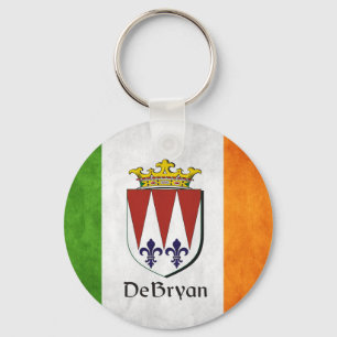 DeBryan Irish Flag Key Ring