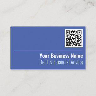 Debt & Financial Advice QR Code Business Card