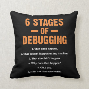 Debugging Coder Bug Coding Computer Programmer Cushion