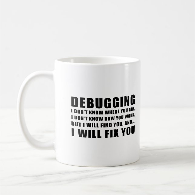 Debugging Coffee Mug (Left)