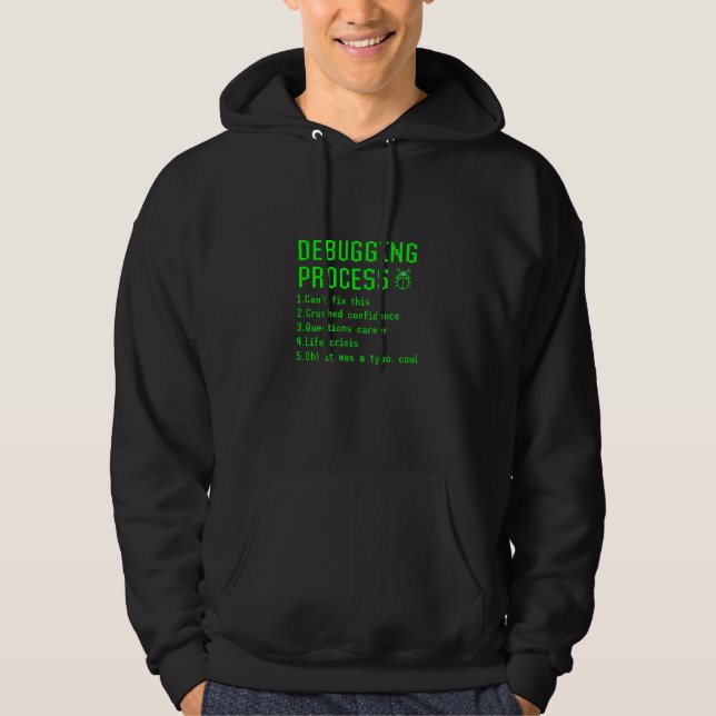 Debugging Process List Computer Programming Coder  Hoodie (Front)