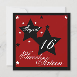 Debutant Star Sweet Sixteen-Cust. Invitation