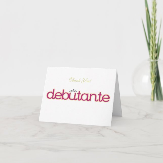 Debutante Collection ~ Blank Thank You Note Cards (Front)