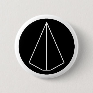 DECA SYMBOL - PAPER AIRPLANE 6 CM ROUND BADGE