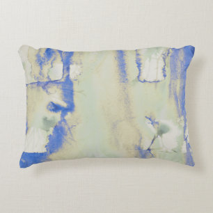 Decadence Watercolor In Pale Green And Blue Decorative Cushion