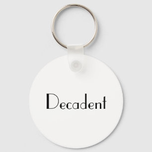 Decadent Art Deco Typography Key Ring