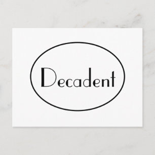 Decadent Art Deco Typography Postcard