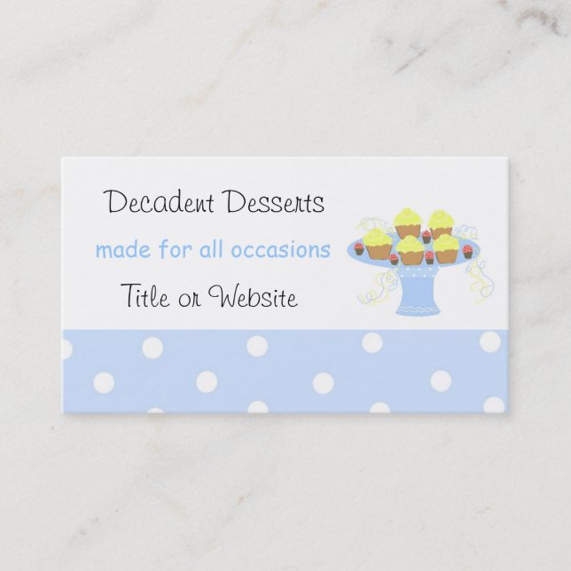 Decadent Desserts Business Card (Front)