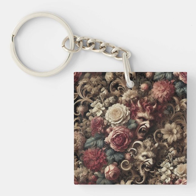 Decadent Devilry – Gothic Baroque Key Ring (Front)