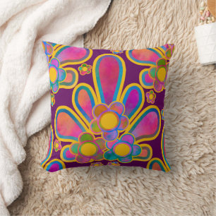 Decadent Guilded Retro Watercolor Ploomf Cushion