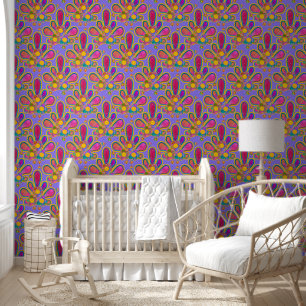 Decadent Guilded Retro Watercolor Ploomf Twilight Wallpaper