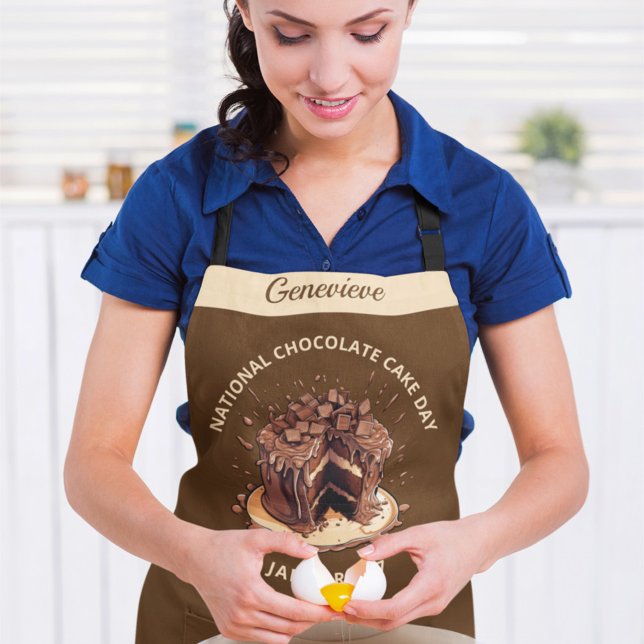 Decadent National Chocolate Cake Day  Apron (Creator Uploaded)