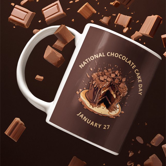 Decadent National Chocolate Cake Day  Coffee Mug (Creator Uploaded)