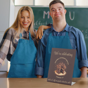 Decadent National Chocolate Cake Day  Pedestal Sign