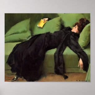 Decadent Young Woman After The Dance Ceramic Til Poster