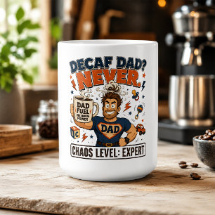 Decaf Dad Chaos Level Expert Mug Father's Day Gift