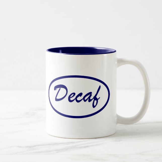 Decaf Name Patch Decaffeinated Two-Tone Coffee Mug (Right)