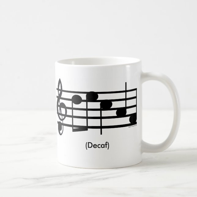 "Decaf" Treble Clef Mug (Right)