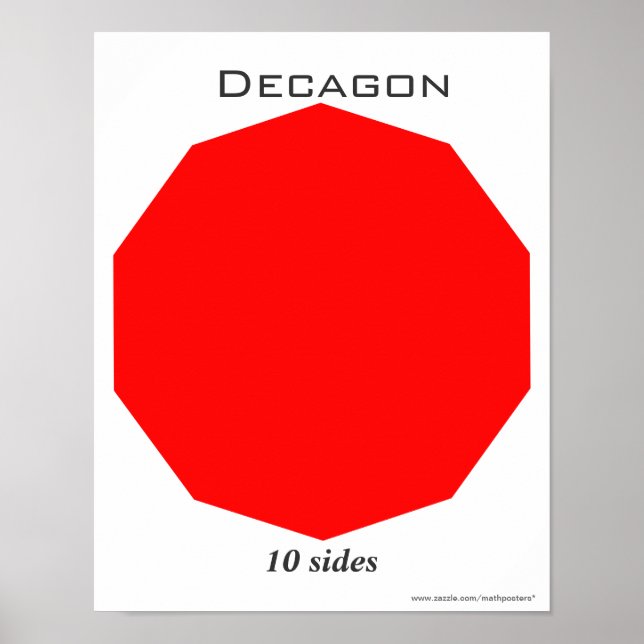 Decagon Poster of Polygon (Front)