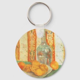 Decanter and Lemons on a Plate by Vincent van Gogh Key Ring