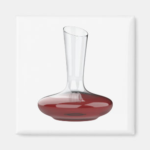Decanter with red wine magnet