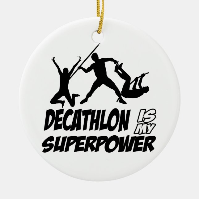 Decathlon sports designs ceramic ornament (Front)