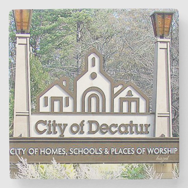 Decatur Georgia Coasters, City Of Decatur Stone Coaster (Front)